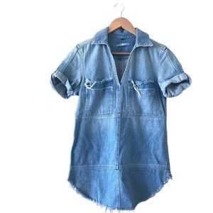 Seven for All mankind Distressed Raw hem Denim Top